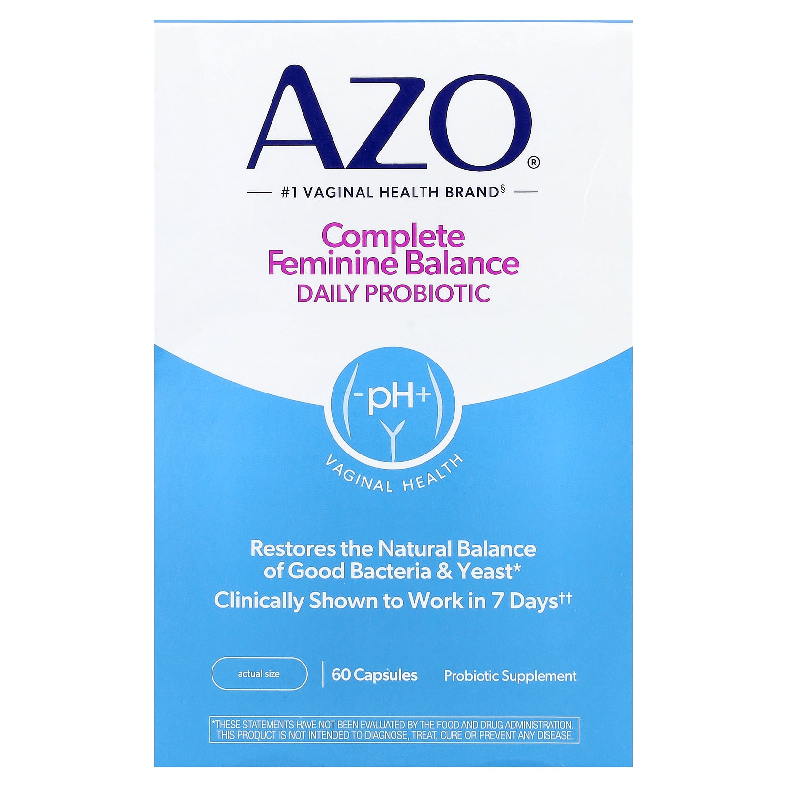 【15%OFFクーポン★4/14 20:00~4/20 23:59】Azo デイリー プロバイオティクス 【 iHerb アイハーブ 公式 】 アゾ 女性向け 乳酸菌 ラクトバチルス菌 コンプリート フェミニン バランス インテリフローラ サプリメント サプリ カプセル 50億CFU 60粒