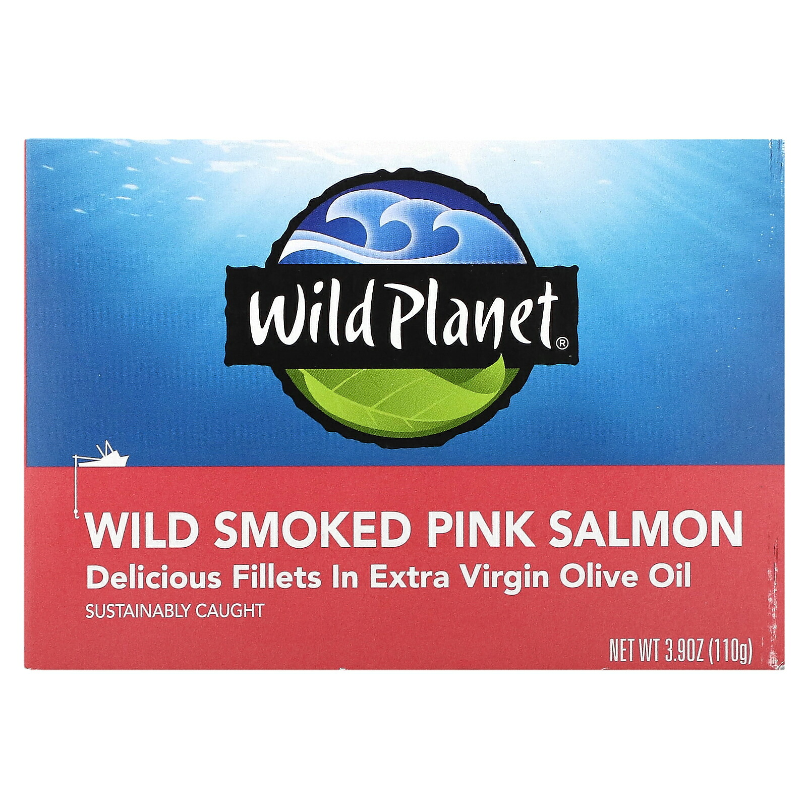【POINT20倍★7/4 20:00〜7/11 1:59】Wild Planet 燻製 ピンクサーモン 缶詰 【 iHerb アイハーブ 公式 】 ワイルドプラネット ピンク サーモン 鮭 スモーク 天然 フィレ 切り身 海塩 シーソルト オリーブオイル 食品 シーフード オイル漬け 110g画像