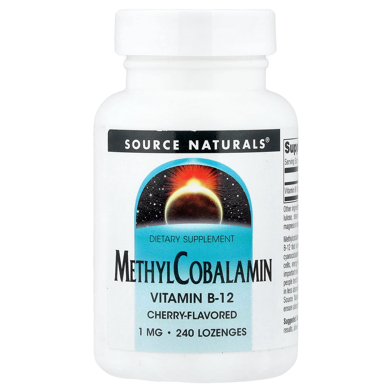 【15%OFFクーポン★4/14 20:00~4/20 23:59】Source Naturals メチルコバラミン 【 iHerb アイハーブ 公式 】 ソースナチュラルズ ビタミンB12 ビタミンB ビタミン B12 B-12 B ビタミン類 ビタミンサプリ サプリ トローチ ロゼンジ 1mg チェリー味 240粒