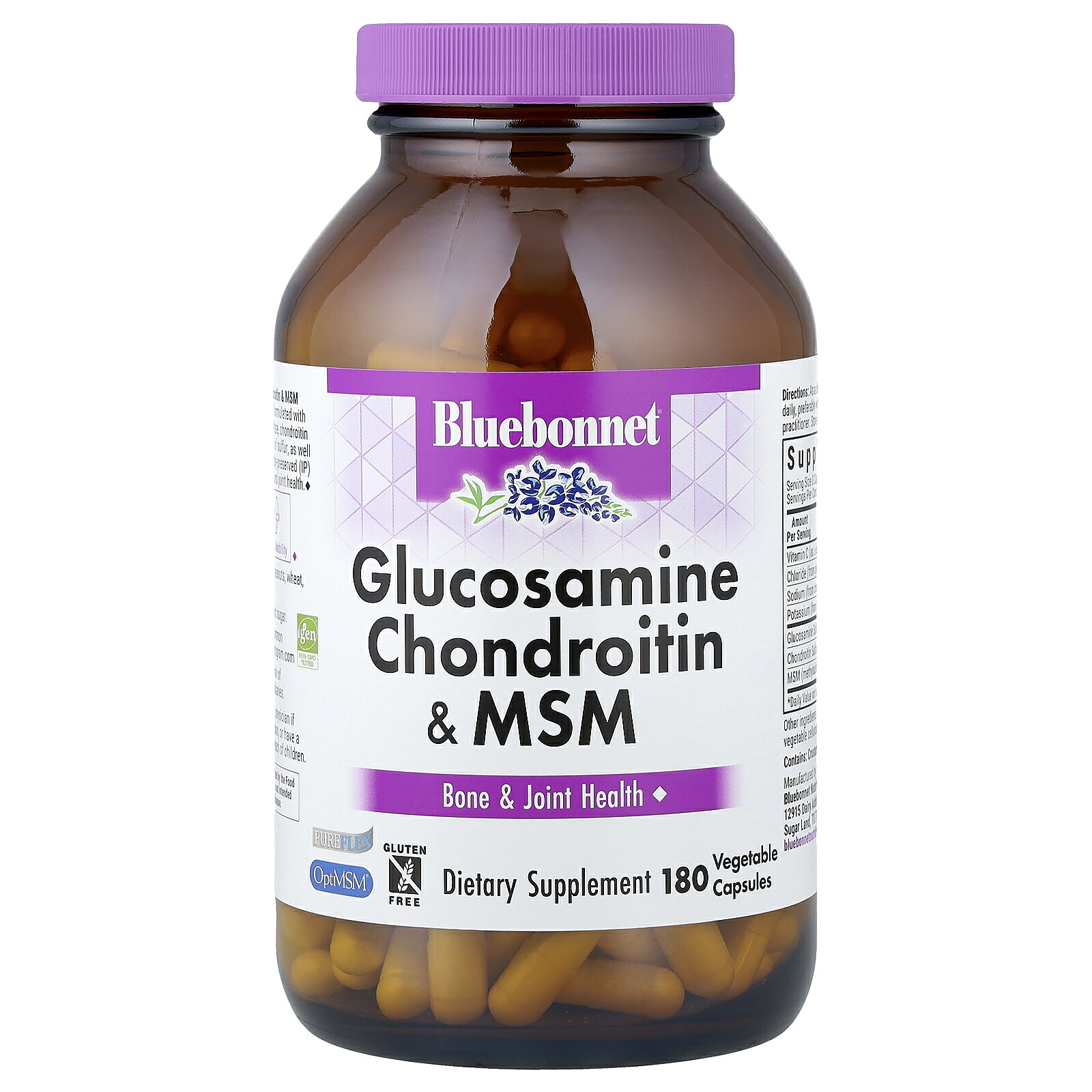【15%OFFクーポン★4/4 00:00~4/10 01:59】Bluebonnet Nutrition グルコサミン コンドロイチン & MSM 【 iHerb アイハーブ 公式 】 ブルーボネット ニュートリション メチルスルフォニルメタン ビタミンC サプリメント サプリ ベジカプセル 180粒