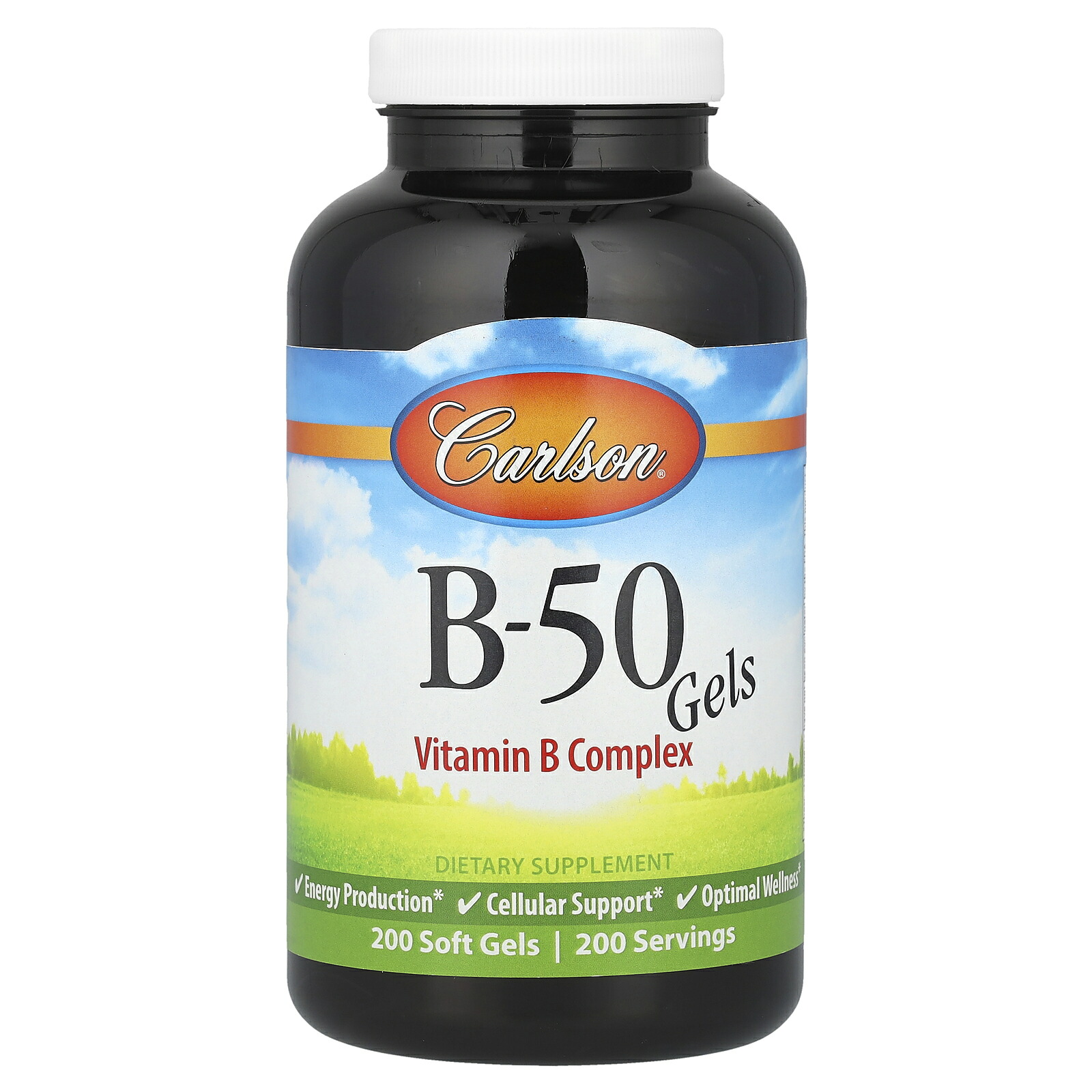 【15%OFFクーポン★4/14 20:00~4/20 23:59】Carlson B-50 ジェル ビタミンBコンプレックス 【 iHerb アイハーブ 公式 】 カールソン ビタミン ビタミンB ビタミンB群 カールソンラボ サプリメント サプリ ソフトジェル 200粒
