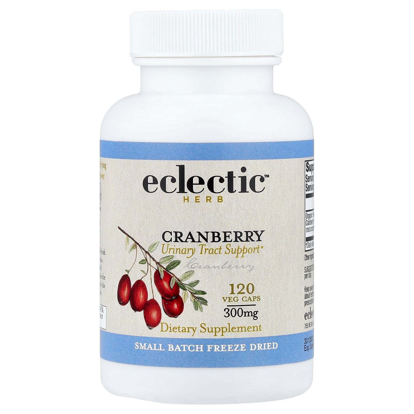 【15%OFFクーポン★4/14 20:00~4/20 23:59】Eclectic Institute クランベリー 【 iHerb アイハーブ 公式 】 エクレクティック インスティテュート 有機 フリーズドライ オーガニック 乾燥 ハーブ 未加工 サプリメント サプリ ベジカプセル 300mg 120粒
