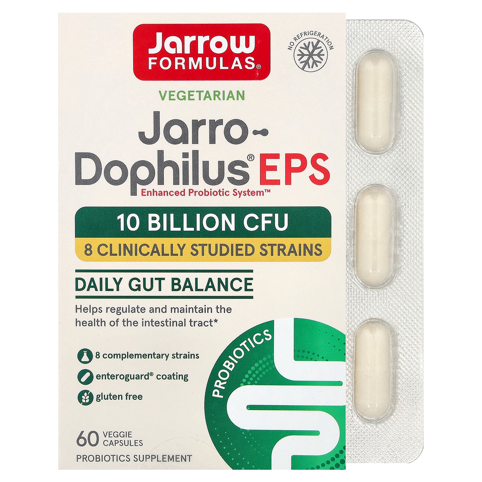 Jarrow Formulas ジャロードフィルス EPS 【 iHerb アイハーブ 公式 】 ジャロウフォーミュラズ ジャローフォーミュラズ ドフィラス プロバイオティクス 乳酸菌 ビフィズス菌 サプリ ベジカプセル 100億 60粒