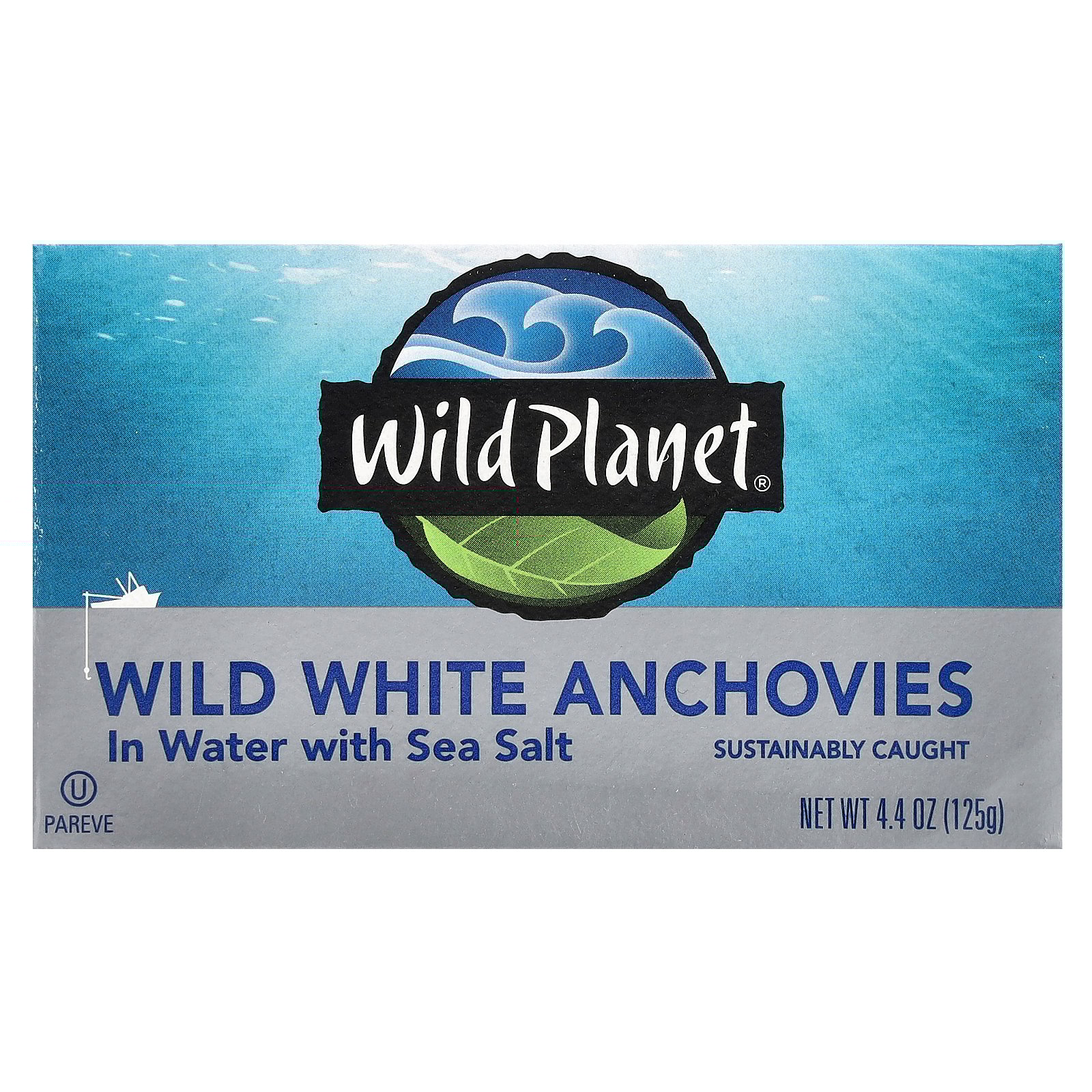 【POINT20倍★7/4 20:00〜7/11 1:59】Wild Planet ホワイト アンチョビ 缶詰 【 iHerb アイハーブ 公式 】 ワイルドプラネット 天然 カタクチイワシ 海塩 水煮シ 125g画像