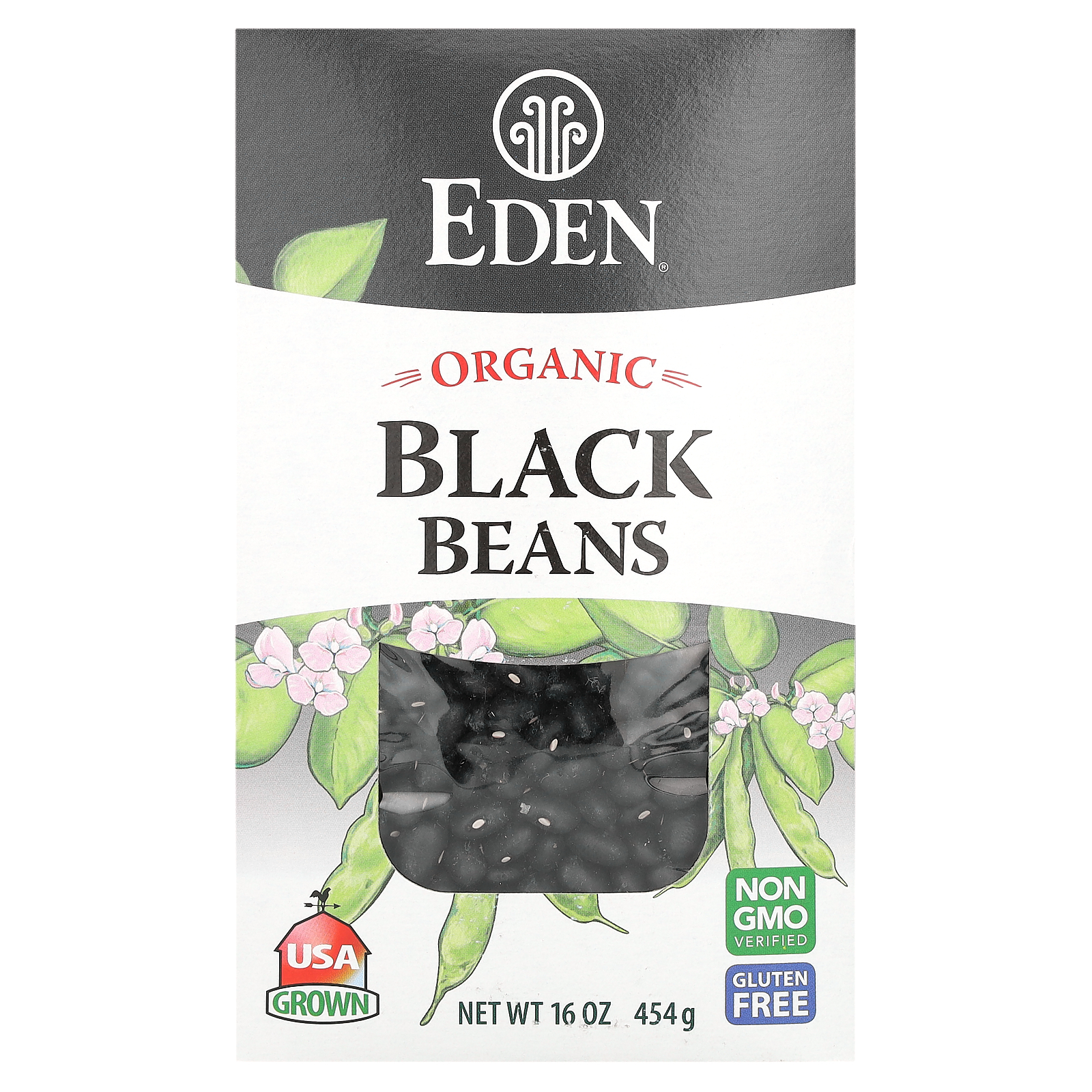 Eden Foods オーガニック ブラックビーンズ 【 iHerb アイハーブ 公式 】 エデンフーズ 黒豆 食物繊維 ポリフェノール 454g画像