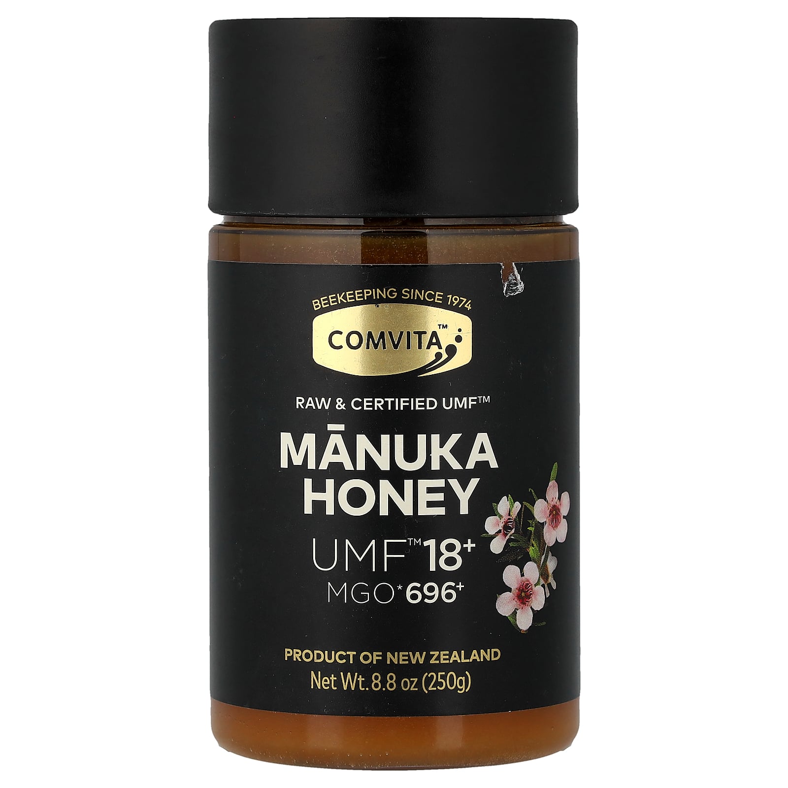 Comvita マヌカハニー 【 iHerb アイハーブ 公式 】 コンビタ マヌカ ハニー はちみつ ハチミツ 蜂蜜 生 非加熱 モノフローラル ニュージーランド産 UMF18+ MGO696+ 250g
