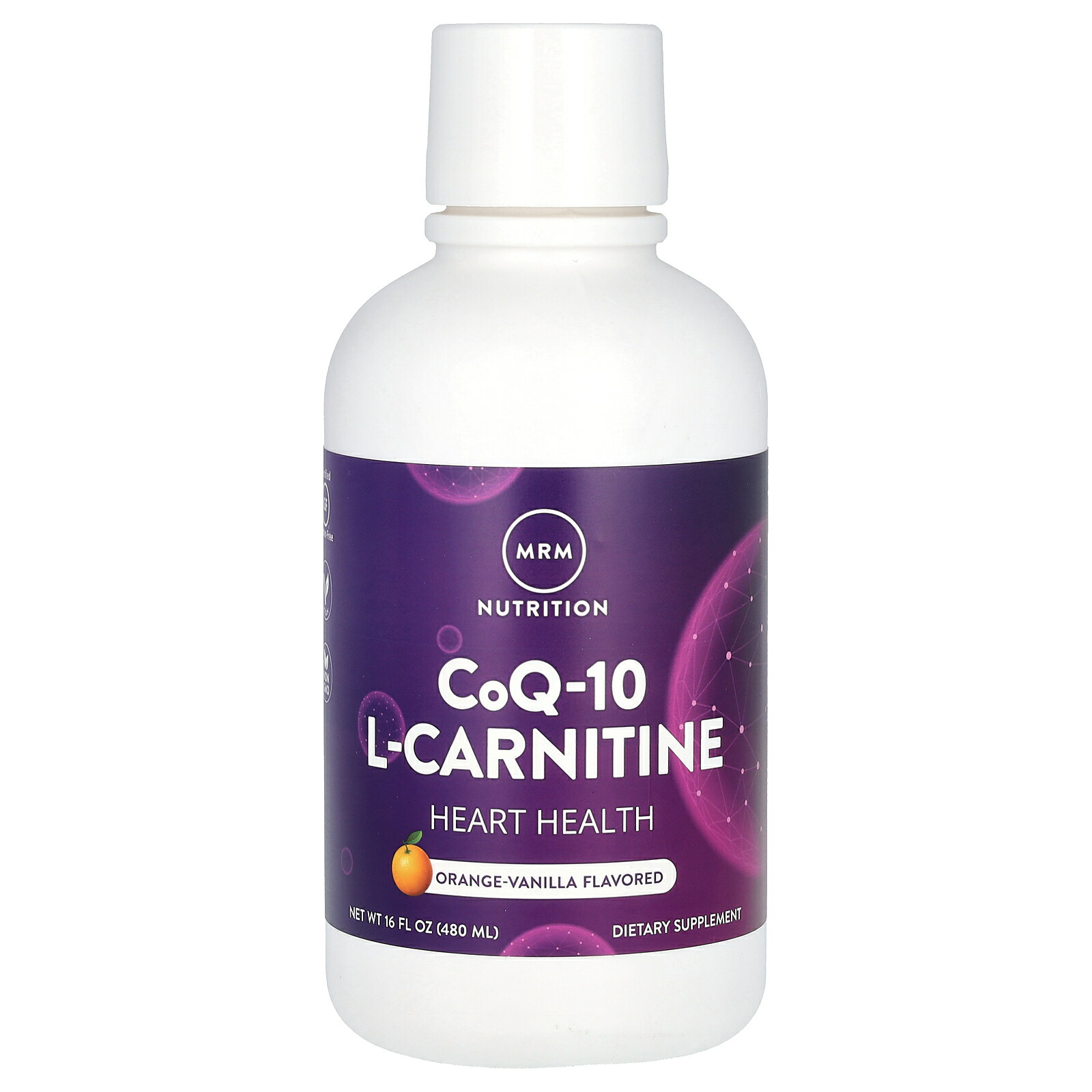 【15%OFFクーポン★4/14 20:00~4/20 23:59】MRM Nutrition CoQ-10 L-カルニチン 【 iHerb アイハーブ 公式 】 エムアールエム ニュートリション コエンザイムQ10 CoQ10 ユビキノン カルニチン ビタミンB5 サプリ リキッド 液体 オレンジバニラ味 480ml