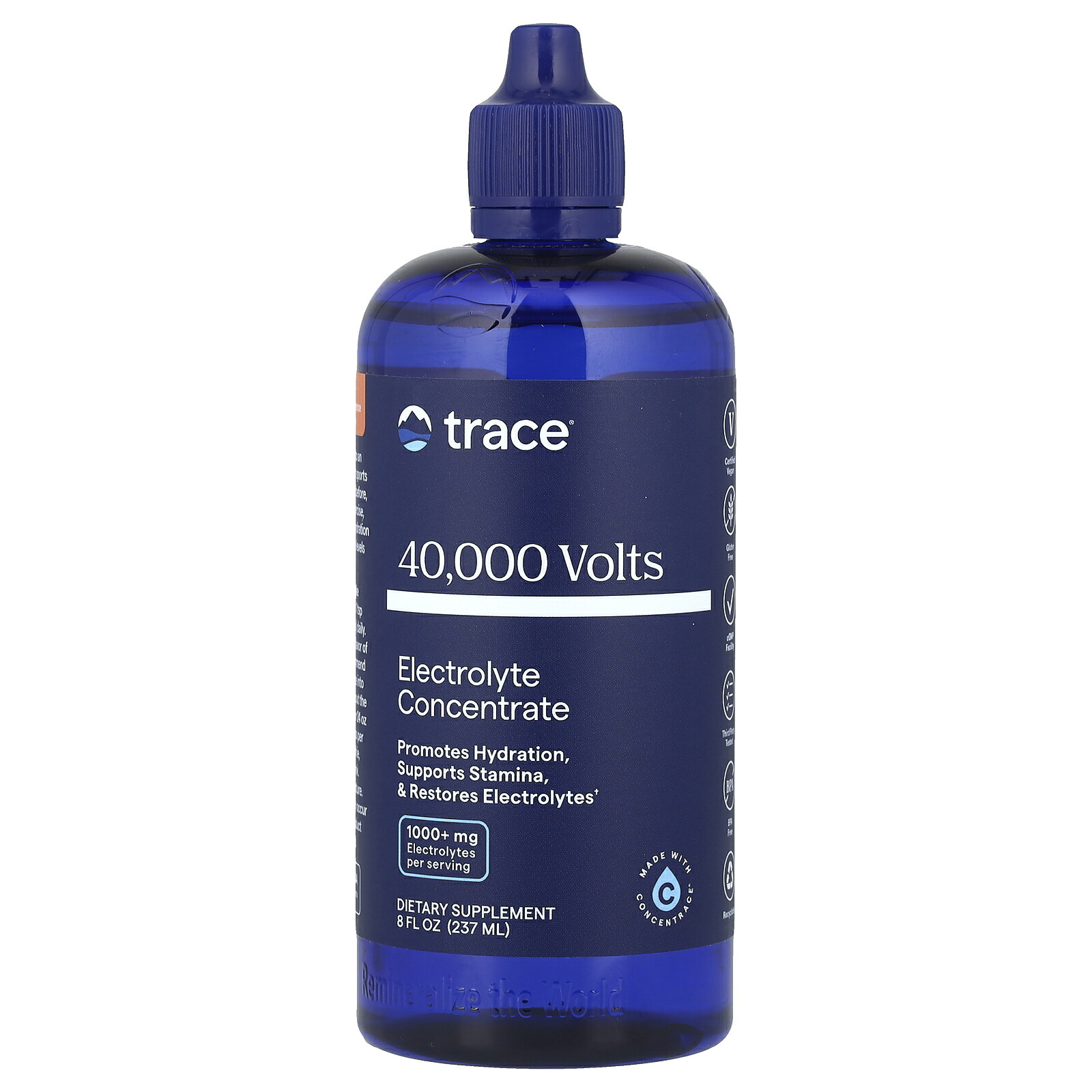 【POINT20倍★6/30 0:00〜7/1 23:59】Trace Minerals TM スポーツ 40,000ボルト！ 【 iHerb アイハーブ 公式 】 トレースミネラルリサーチ 電解質 イオン マグネシウム カリウム ミネラル 微量ミネラル サプリメント サプリ リキッド 液体 237ml画像