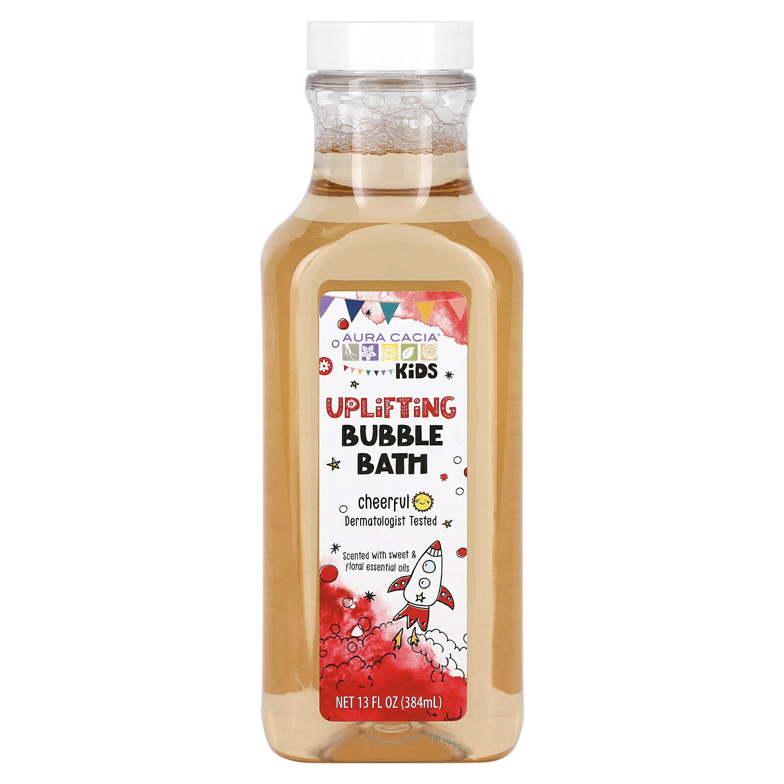 Aura Cacia バブル バス 子供向け 【 iHerb アイハーブ 公式 】 オーラカシア 入浴剤 泡風呂 精油 アロマオイル シトラス ラベンダー シダー ベチバー キッズ リキッド 液体 アップリフティング 384ml画像