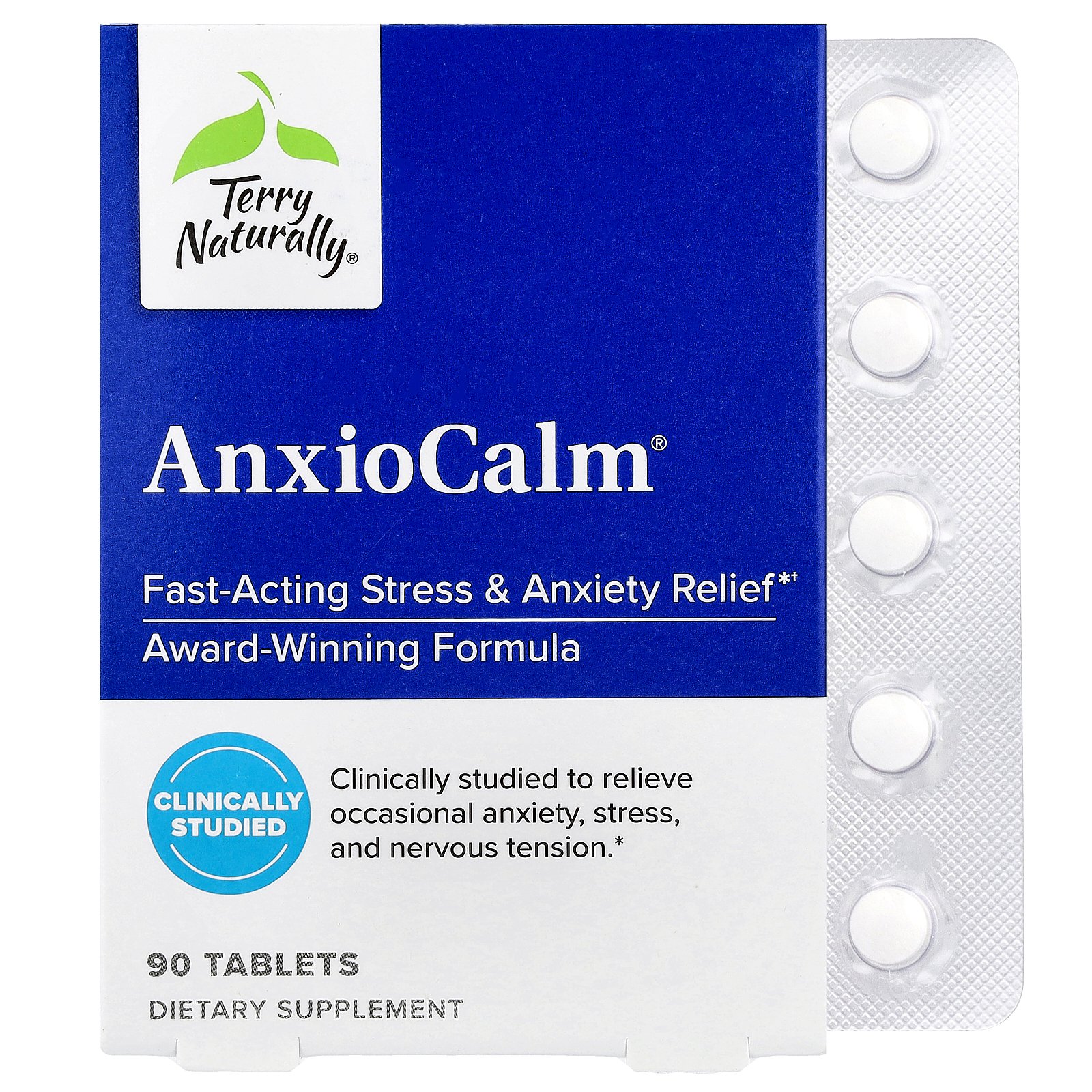 Terry Naturally アンキシオカーム 【 iHerb アイハーブ 公式 】 テリーナチュラリー AnxioCalm アンクシオカルム エキナセア エキス ハーブ サプリメント サプリ タブレット 90粒