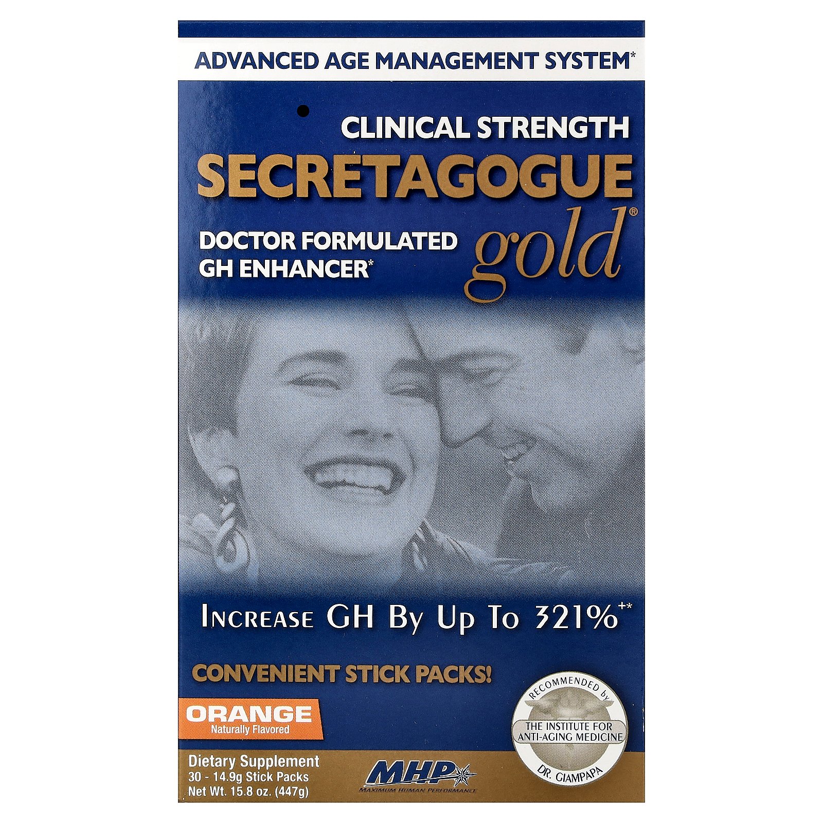 【15%OFFクーポン★4/14 20:00~4/20 23:59】MHP セクレタゴーグ ゴールド 【 iHerb アイハーブ 公式 】 エム エイチ ピー ビタミン ミネラル アミノ酸 グリシン グルタミン GABA α-リポ酸 オオアザミ 霊芝 サプリ パウダー 粉末 オレンジ 各14.9g 30個