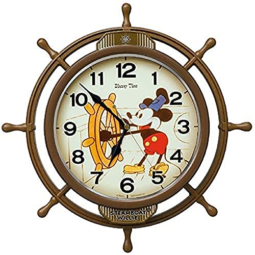 セイコークロック(Seiko Clock) 柱時計 文字記号 ウォルトディズニーパディ二十日鼠 電磁波 アナログ 飾りつけ振子 茶 本体大きさ:39.6×39.6×6.1糎 FW583A