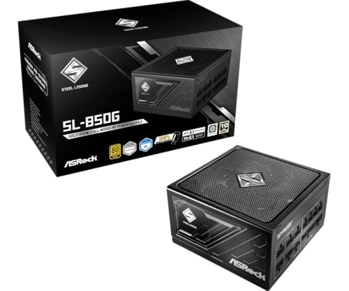 ASRockSteel Legend 次世代GPU相応うパソコンワット数社会的単位850WPCIe5.1相応う80PLUS GOLDATX 3.1フルモジュラー 12V-2x6 有線テレビ嘱するSL-850G