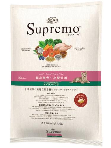 Nutro シュプレモ シニア犬用 超小型犬~小型犬用 6kg ドライフード 小粒 総合栄養食 エイジングケア ドッグフード 犬 大容量 厳選自然素材 香料・着色料 無添加 ニュートロ