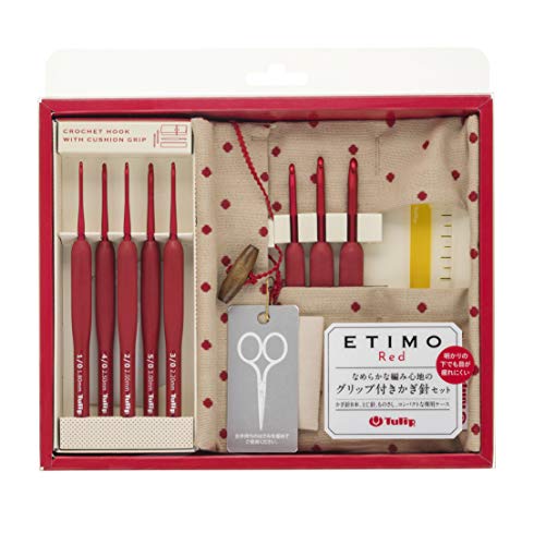 かぎ針 『ETIMO Red(エティモレッド) かぎ針書き割り 赤』 編み針 Tulip チューリップ TED001