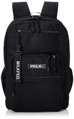 [ミルクフェド] ダブルジップ バックパック W ZIP BACKPACK 103202053019 ブラック｜ihpStore