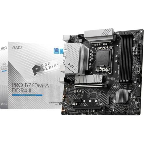 MSI母ちゃんゲーム盤 PRO B760M-A DDR4 II 第14/13/12時人Intel 中央処理装置(LGA1700) 真っ白い自作パソコンで好いたらしい力くらべ [B760 積み上げる] MB6318