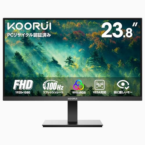 楽天市場】24N1A KOORUI モニター 23.8インチ ディスプレイ HDMI 1.4