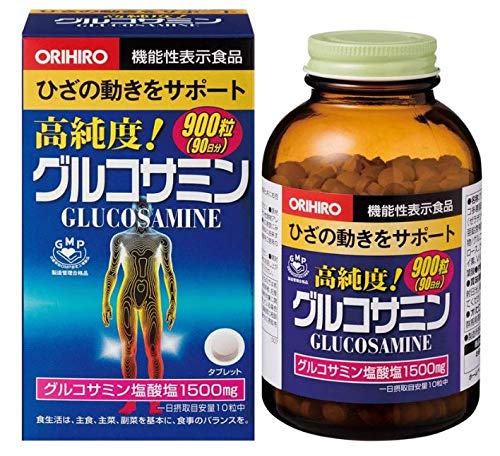 オリヒロ 高純度 グルコサミン粒 徳用 約900粒 5個セット機能性表示食品|ihpStore