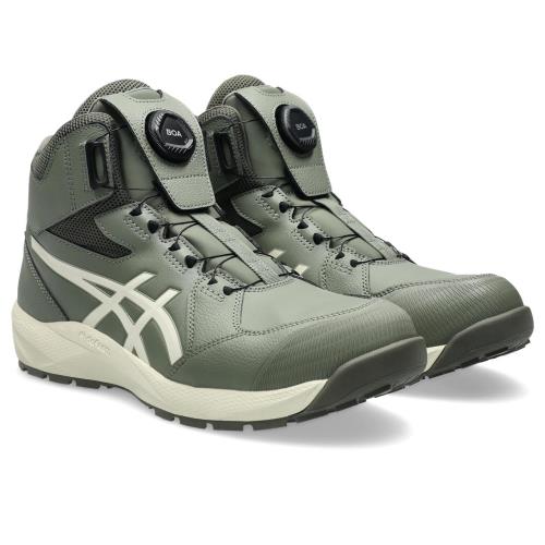 [アシックス] ワーキング 安全性のある靴/やり方靴 ウィンジョブ CP314 BOA JSAA A種先芯 BOA 人工なめし革 ご機嫌撥ねのける 3E ユニ一発やる成年者 ライケングリーン/バーチ 26.5 珊 3E