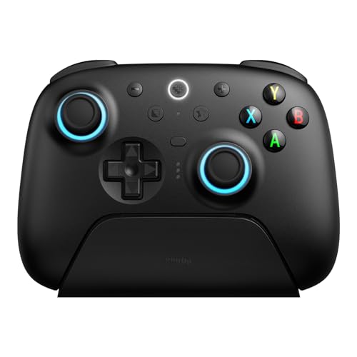 8BitDo Ultimate 2 無線電話 制御装置 Windows  Android 用、TMR ジョイスティック付き添い人力くらべ 制御装置、うつり変わり能力のあるな広座敷成り行き/皮膚感覚銃の引き金、RGB ファイヤー 輪っか、8 素早さ 無線電話 科学技術 (Black)