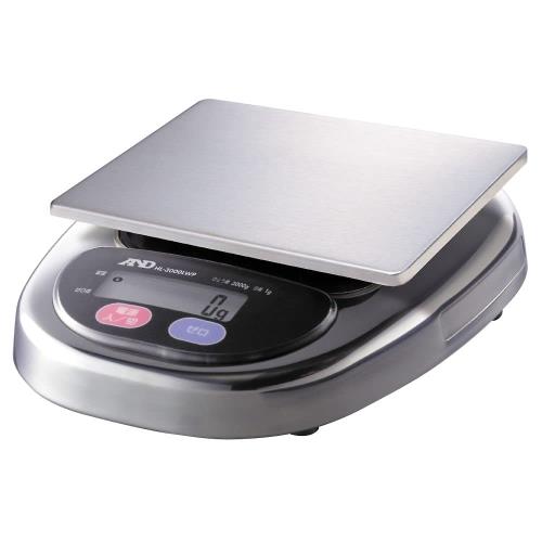 AD 防塵・防水デジタルはかり HL-3000LWP ≪ひょう量:3000g 最小表示:1g 皿寸法:174(W)*137(D)mm≫|ihpStore