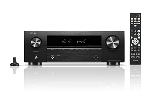 デノン Denon AVR-X580BT 5.2ch AVサラウンド受信システム 8K Ultra 固定ディスク、HDR10+、 eARC相応う/黒いこと AVR-X580BTK
