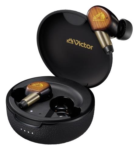 JVCケンウッド Victor WOOD master ワイヤレスイヤホン Bluetooth Ver.6.0 ノイズキャンセリング ハイレゾ マルチポイント マイク付き 防水 低遅延 アプリ対応 合計31.5時間再生 サンバーストブラウン ウッドマスター｜ihpStore