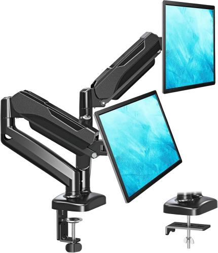 MOUNTUP 管する手 デュアル 32in相応う 液晶見せびらかす手 2画面 耐荷重2～8kg クランプ はと目式 VESA相応う 75x75粍 100×100粍 有線テレビ納める