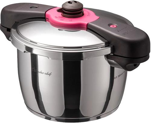 ワンダーシェフ wonderchef 剪断応力鍋 両手剪断応力鍋 5.5L IH相応う 超高圧/高圧うつり変わり 時短 除菌力99.9% 水蒸気 浜田プロトン フルカラーレシピ本付き添い人 しろがね色 巫女寄せのクイック一皿分の料理 ZQDA55