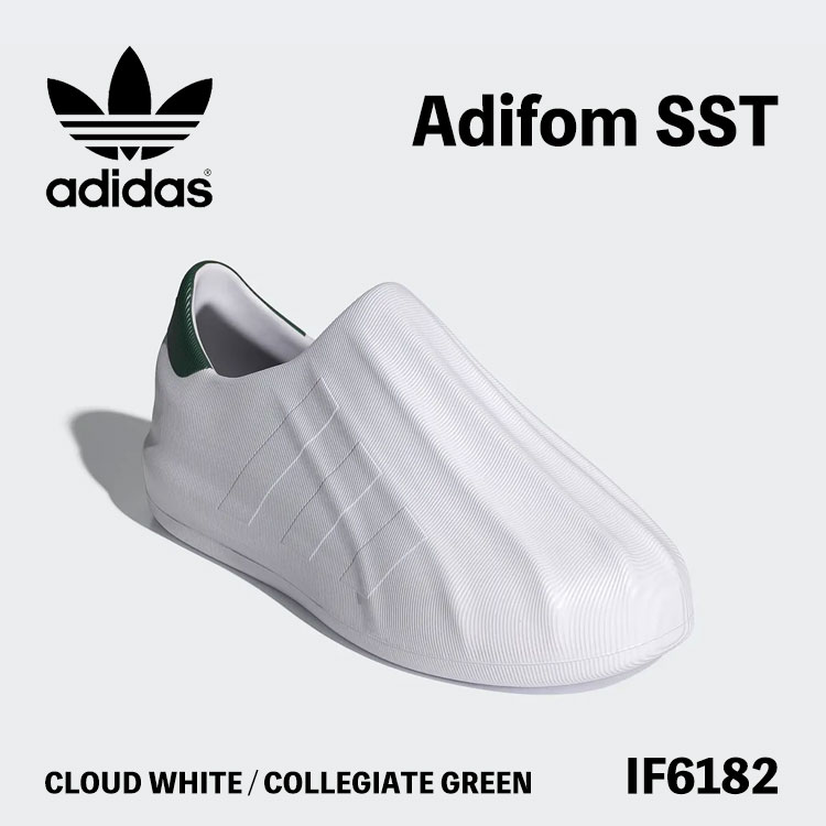アディダス オリジナルス スリッポン スニーカー adidas Originals スリッポン Adifom SST アディフォームスーパースター IF6182 CLOUD WHITE / COLLEGIATE GREEN 白いこと 緑であること シューズ 【中古】未当て嵌める品