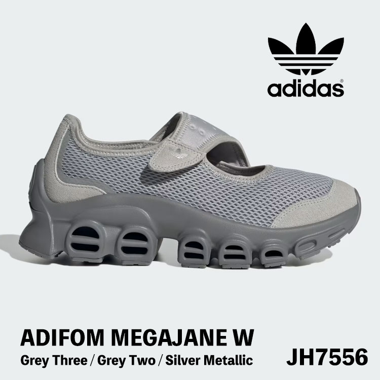 アディダス オリジナルス サンダル adidas Originals サンダル ADIFOM MEGAJANE W メガジェーン JH7556 Grey Three / Grey Two / Silver Metallic 薄墨色スリー 薄墨色 トー しろがね色 メタリック スポサン 厚底 メンズ レディース シューズ【中古】未当て嵌める品