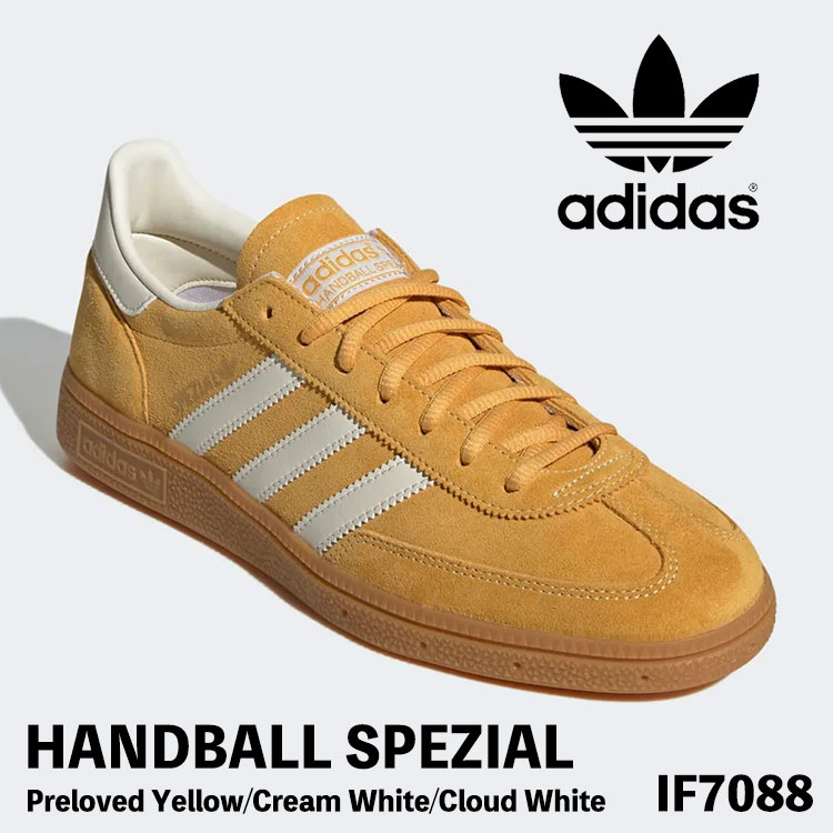 アディダス オリジナルス スニーカー adidas Originals スニーカー HANDBALL SPEZIAL Preloved Yellow/Cream White/Cloud White IF7088 ハンドボール スペツィアル 黄色 皮膚軟化剤 白いこと クラウドホワイト メンズ レディース シューズ【中古】未当て嵌める品
