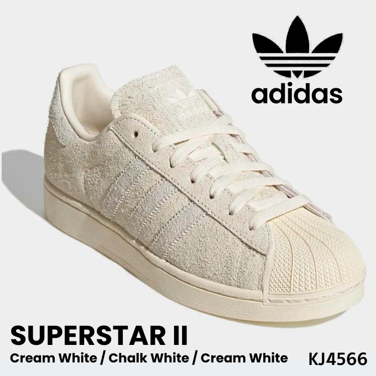 アディダス スニーカー adidas スニーカー レディース メンズ はやりっ子2 / SUPERSTAR II KJ4566 Cream White / Chalk White / Cream White 皮膚軟化剤白いこと 車輪止め白いこと シューズ【中古】未当て嵌める品