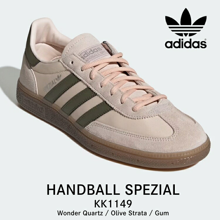 adidas スニーカー アディダス スニーカー HANDBALL SPEZIAL KK1149 ハンドボール スぺツィアル Wonder Quartz / Olive Strata / Gum ワンダークォーツ / オリーブストラータ / ガム シューズ【中古】未使用品|イイコレ!