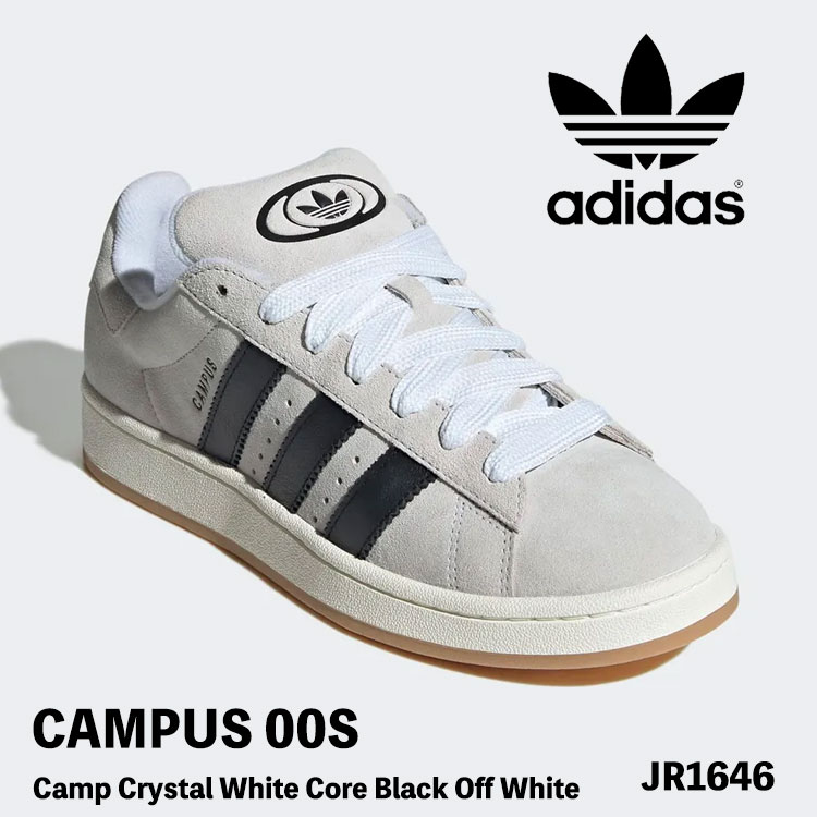 アディダス オリジナルス スニーカー adidas Originals スニーカー Campus 00s JR1646 Camp Crystal White Core Black Off White 校庭00s 難民キャンプ 水晶白いこと 中核グループ黒いこと 象牙色 シューズ メンズ レディース 成人男性用 成人女性用【中古】未当て嵌める品