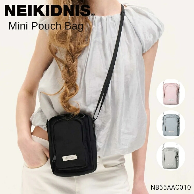 ネイキドニス ショルダーバッグ NEIKIDNIS ショルダーバッグ 正規販売店 メンズ レディース Mini Pouch Bag ミニ ポーチ パック Black Gray Light Blue Butter Pink ブラック ライトブルー バター グレー ピンク NB55AAC010 バッグ