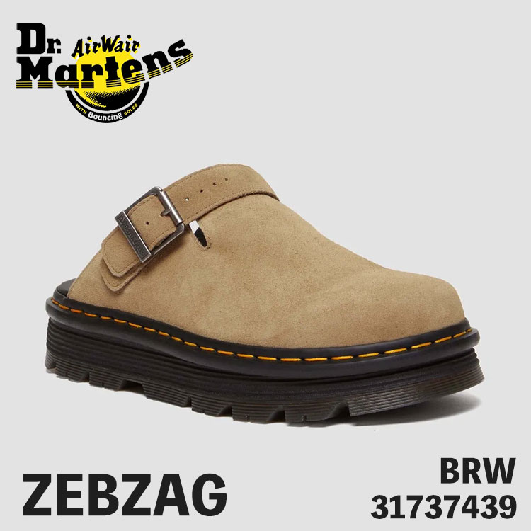 Dr.Martens ミュールサンダル 御医者さんマーチン ミュールサンダル メンズ レディース Zebzag Suede Casual Slingback Platform Mules ミュール スリング うしろ側 シューズ 31737439 BROWN 赤銅色 シューズ【中古】未当て嵌める品