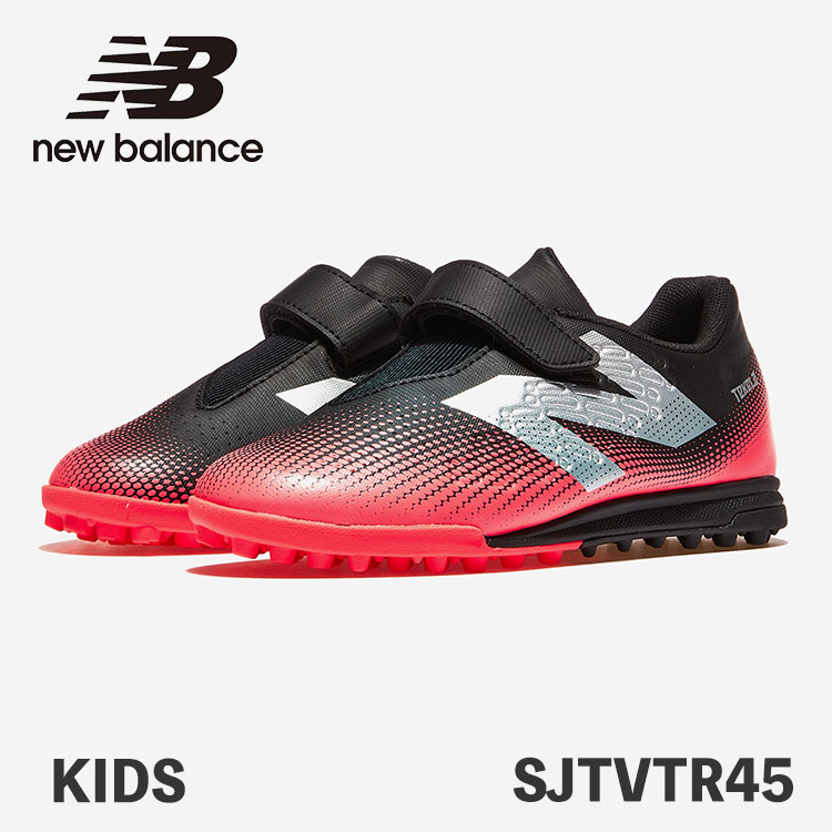 ニューバランス キッズ スニーカー サッカー トレーニングシューズ キッズ 子ども用 子供用 ジュニア用 マジックテープ New Balance KIDS SJTVTR45 45 BLACK RED ブラック レッド【中古】未使用品|イイコレ!