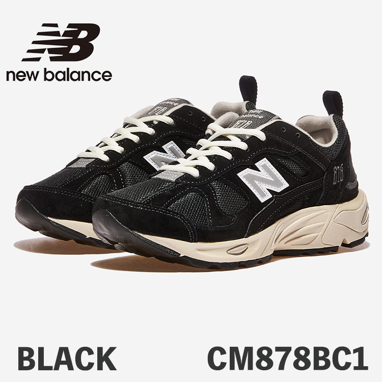 ニュー平衡にする 878 スニーカー New Balance 878 コマーシャル878BC1 BLACK 黒いこと シューズ【中古】未当てはめる品