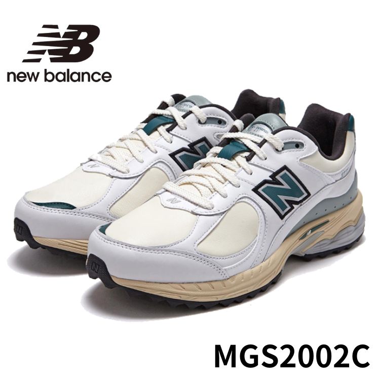ニュー平衡にする ゴルフシューズ New Balance ゴルフ シューズ メンズ MGS2002C WHITE GREEN 白いこと緑であること シューズ【中古】未当て嵌める品