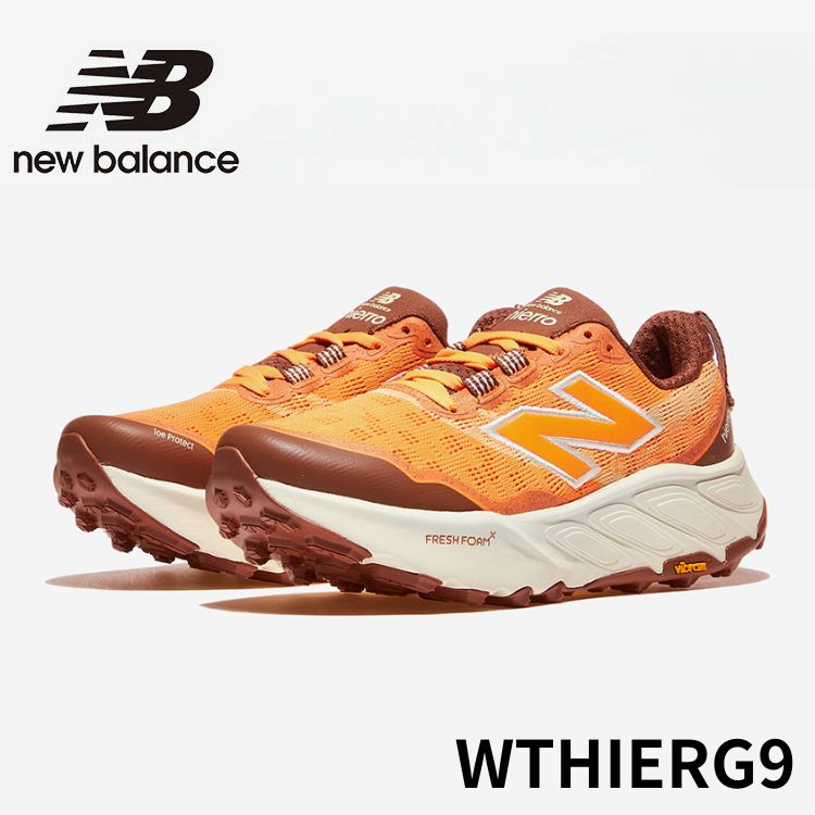 ニュー平衡にする スニーカー New Balance スニーカー Fresh Foam X Hierro v9 WTHIERG9 Hot Mango Peach Blossom 熱っぽいマンゴー ピーチブロッサム シューズ【中古】未当て嵌める品