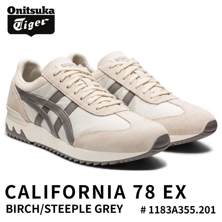 オニツカタイガー スニーカー Onitsuka Tiger スニーカー メンズ レディース CALIFORNIA 78 EX カルフォルニア 78 EX BIRCH/STEEPLE GREY バーチ/スティープルグレー 1183A355.201 シューズ【中古】未使用品|イイコレ!