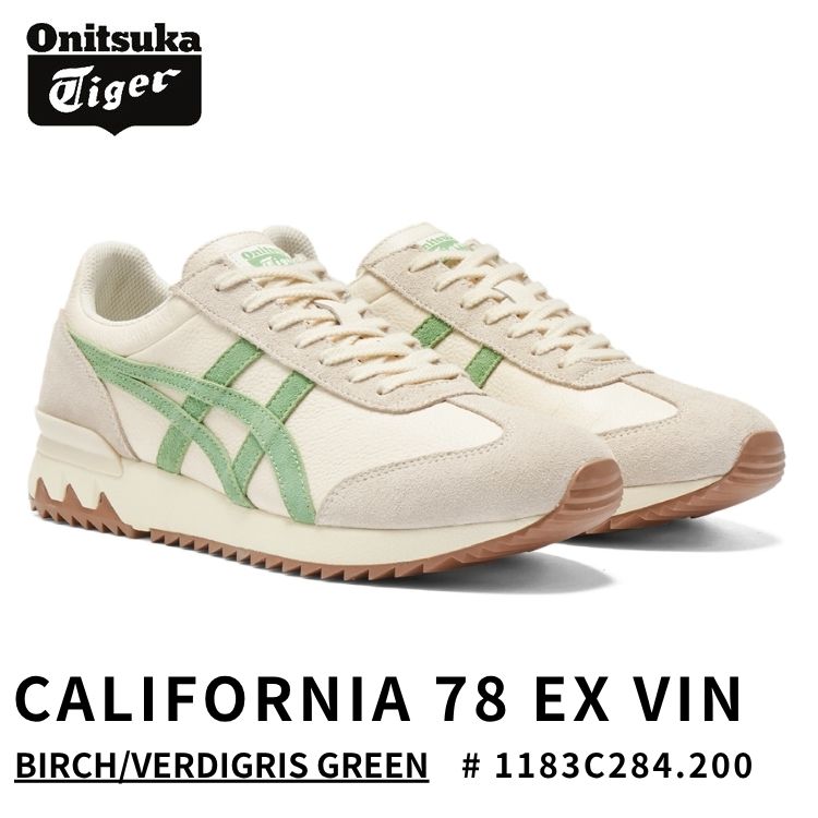オニツカタイガー スニーカー Onitsuka Tiger  CALIFORNIA 78 EX VIN カルフォルニア 78 EX VIN BIRCH/VERDIGRIS GREEN バーチ/バーディグリスグリーン # 1183C284.200 シューズ メンズ レディース