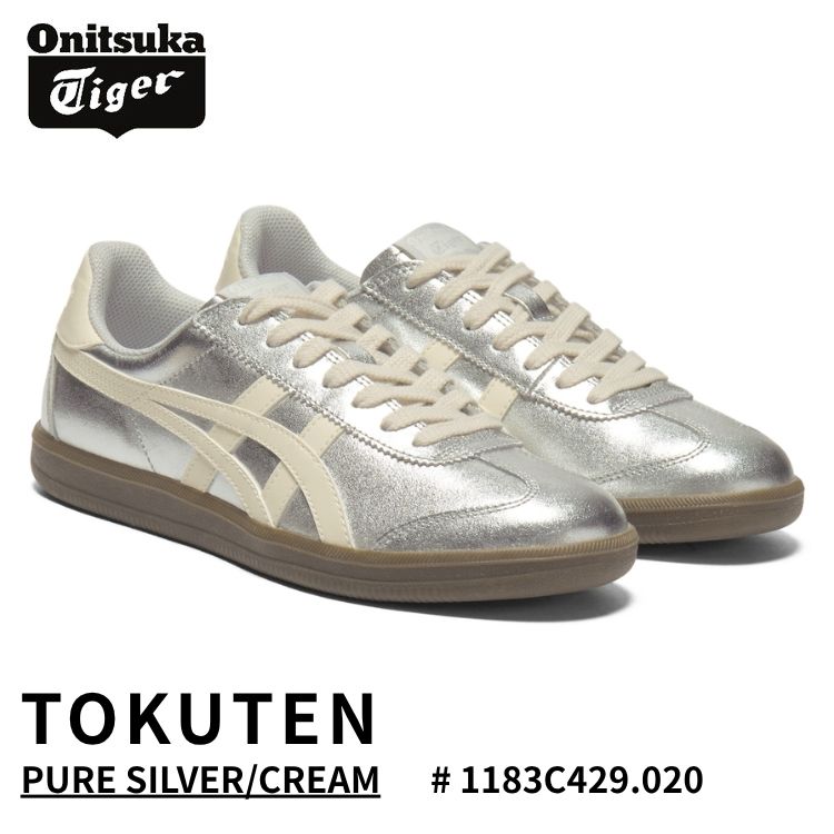 オニツカタイガー スニーカー Onitsuka Tiger TOKUTEN トクテン PURE SILVER/CREAM ピュアシルバー/クリーム # 1183C429.020 シューズ メンズ レディース|イイコレ!
