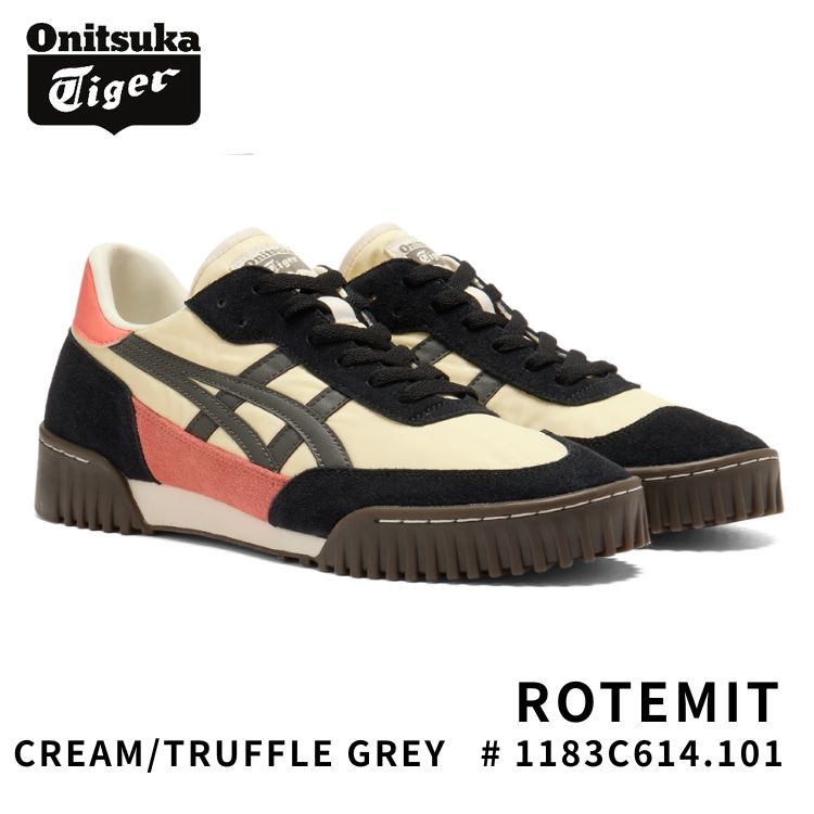 オニツカタイガー スニーカー Onitsuka Tiger ROTEMIT ローテミット CREAM/TRUFFLE GREY クリーム トリュフグレー 1183C614.101 シューズ｜イイコレ！