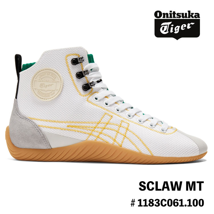 オニツカタイガー スニーカー Onitsuka Tiger スニーカー SCLAW MT / スクロウMT WHITE/TIGER YELLOW 白いこと 虎黄色 # 1183C061.100 シューズ