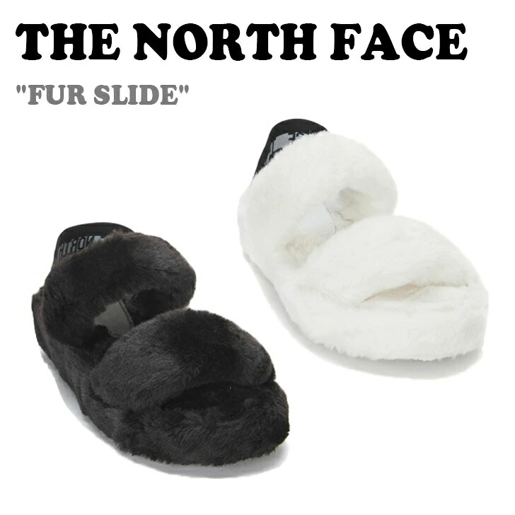 ノースフェイス サンダル THE NORTH FACE レディース FUR SLIDE ファー スライド BLACK ブラック WHITE ホワイト NS98N51J/K シューズ【中古】未使用品