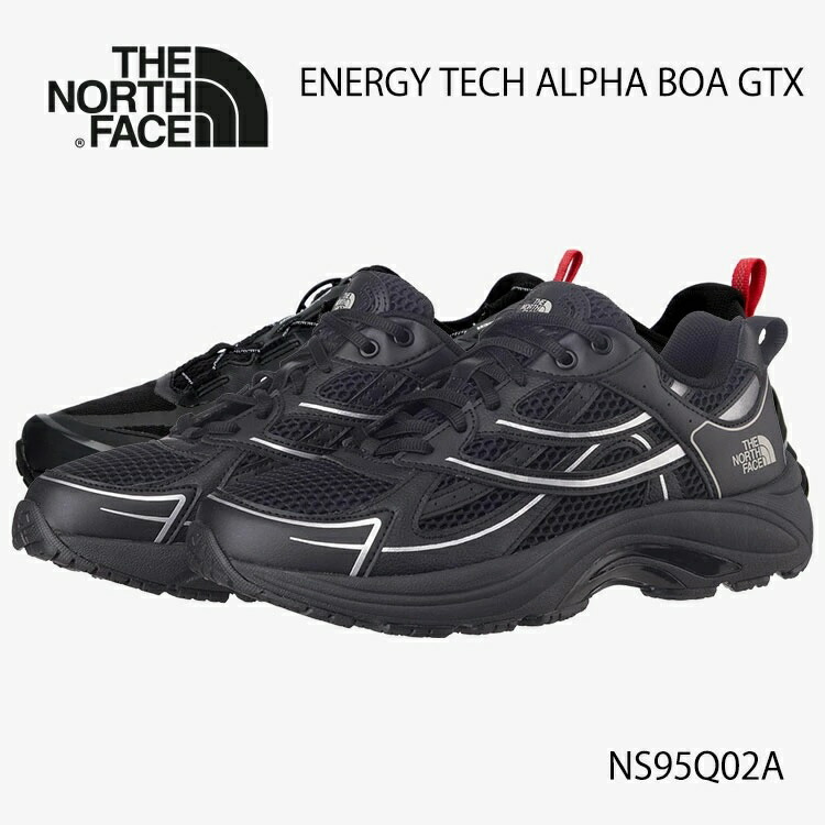 ノースフェイス スニーカー THE NORTH FACE ENERGY TECH ALPHA BOA GTX BLACK ブラック GORE-TEX NS95Q02A【中古】未使用品｜イイコレ！