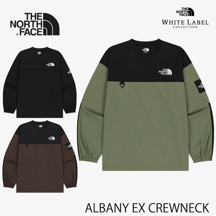 ノースフェイス カットソー THE NORTH FACE メンズ レディース ALBANY EX CREWNECK アルバニーEXクルーネック LIGHT_KHAKI ライトカーキ BLACK ブラック DARK_BROWNE ダークブラウン NM5MR57J/K/L ウェア【中古】未使用品